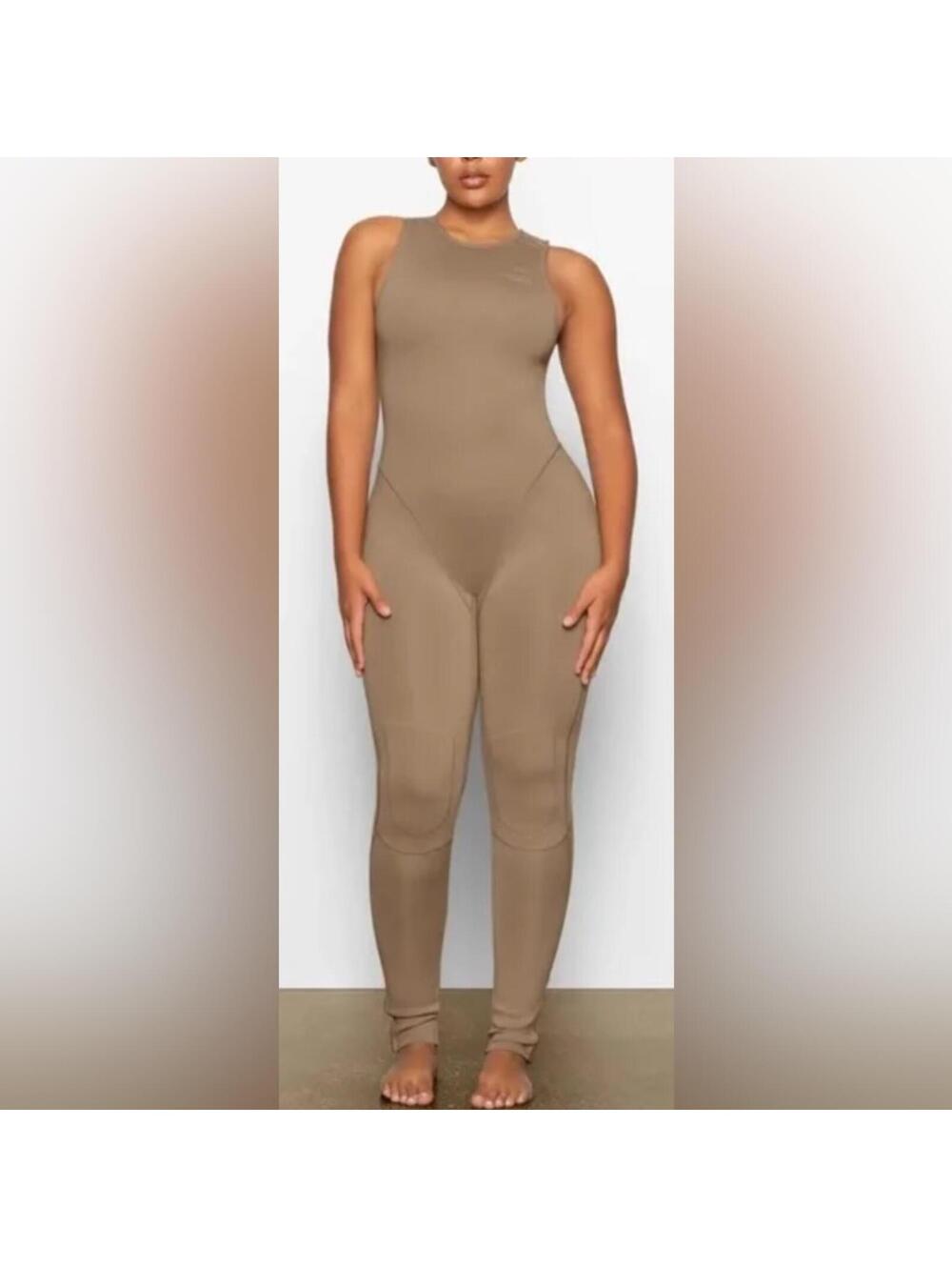 Skims Sport Swim Full Length Suit In Dessert